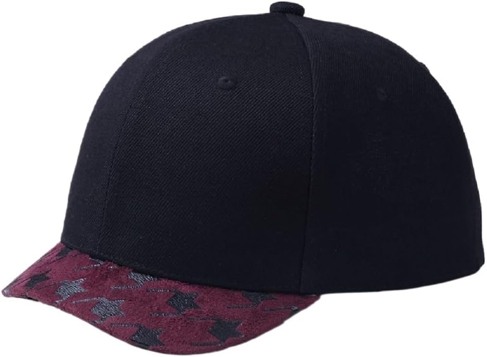 Short Brim Baseball Cap Women Men Curved Small Retro Hat