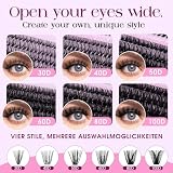 Zestaw klastrów D Curl Indywidualne rzęsy, 6 stylów 30D-40D-50D-60D-80D-100D Zestaw rozszerzeń rzęsy DIY 10-16mm Natural Look