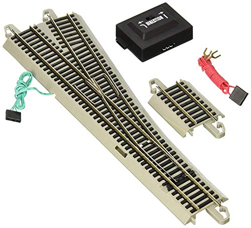 Bachmann Trains - Snap-Fit E-Z Track #5 Turnout - Right (1/Card) - Nickel Silver Rail With Gray Roadbed - Ho Scale #TOP13