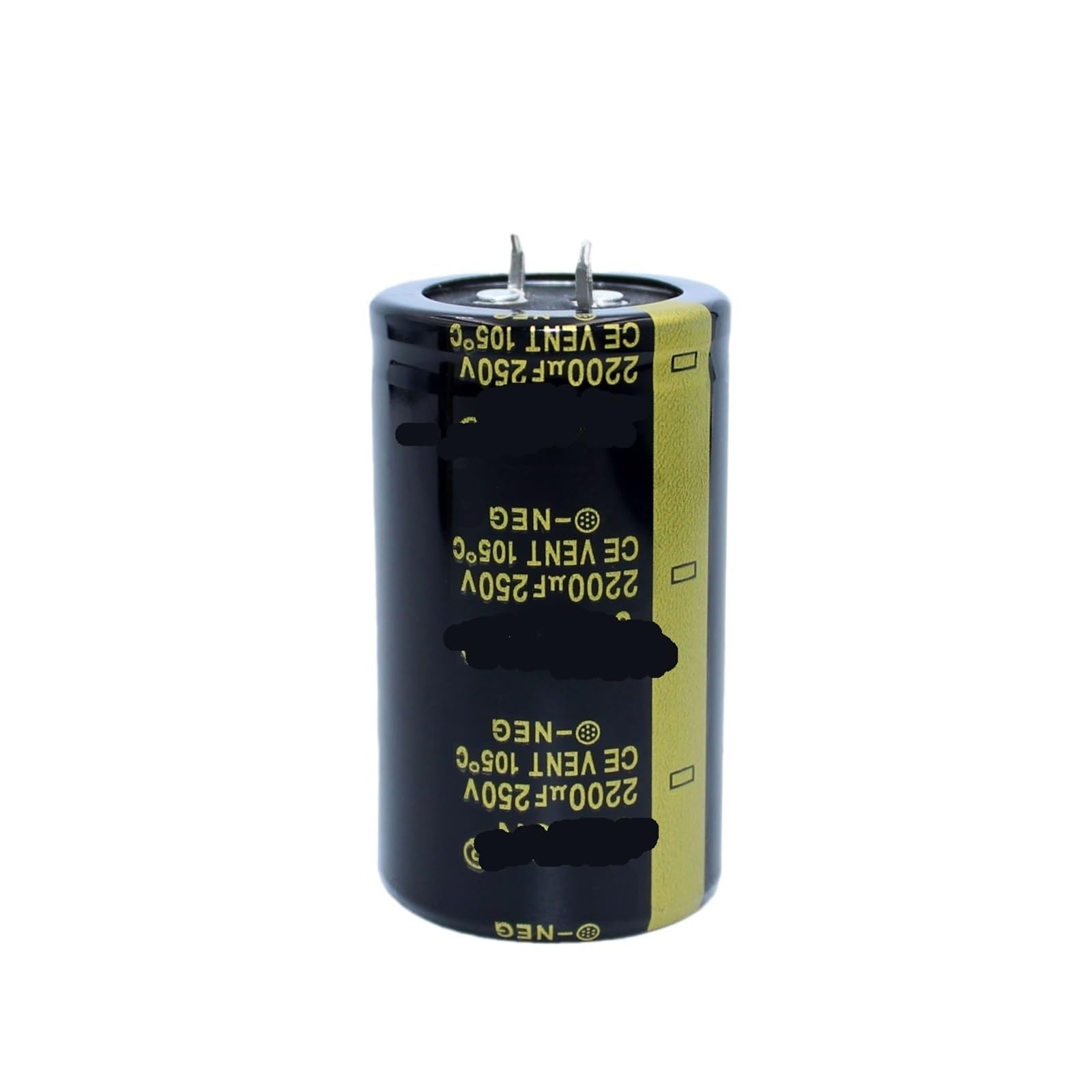 Condensador de 2200 UF y 250 V en formato cilíndrico de 35 x 60 mm para placas electrónicas