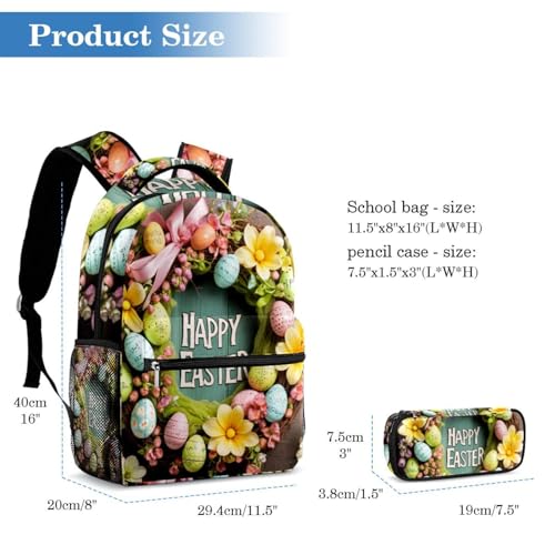 Ensemble de 2 cartables enfants vert multicolore sac à dos filles garçons - 2