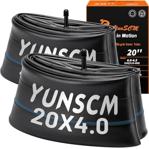2-PCS 20x4.0 Heavy Duty E-Bike Tire Tubes Premium Butyl 20" Fat Bike Tubes