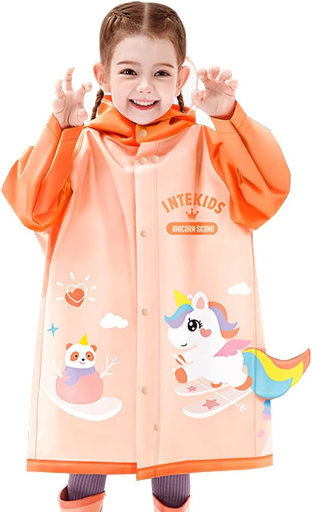 Kids Raincoats Hooded Rain Poncho Waterproof Rain Kuwait Ubuy