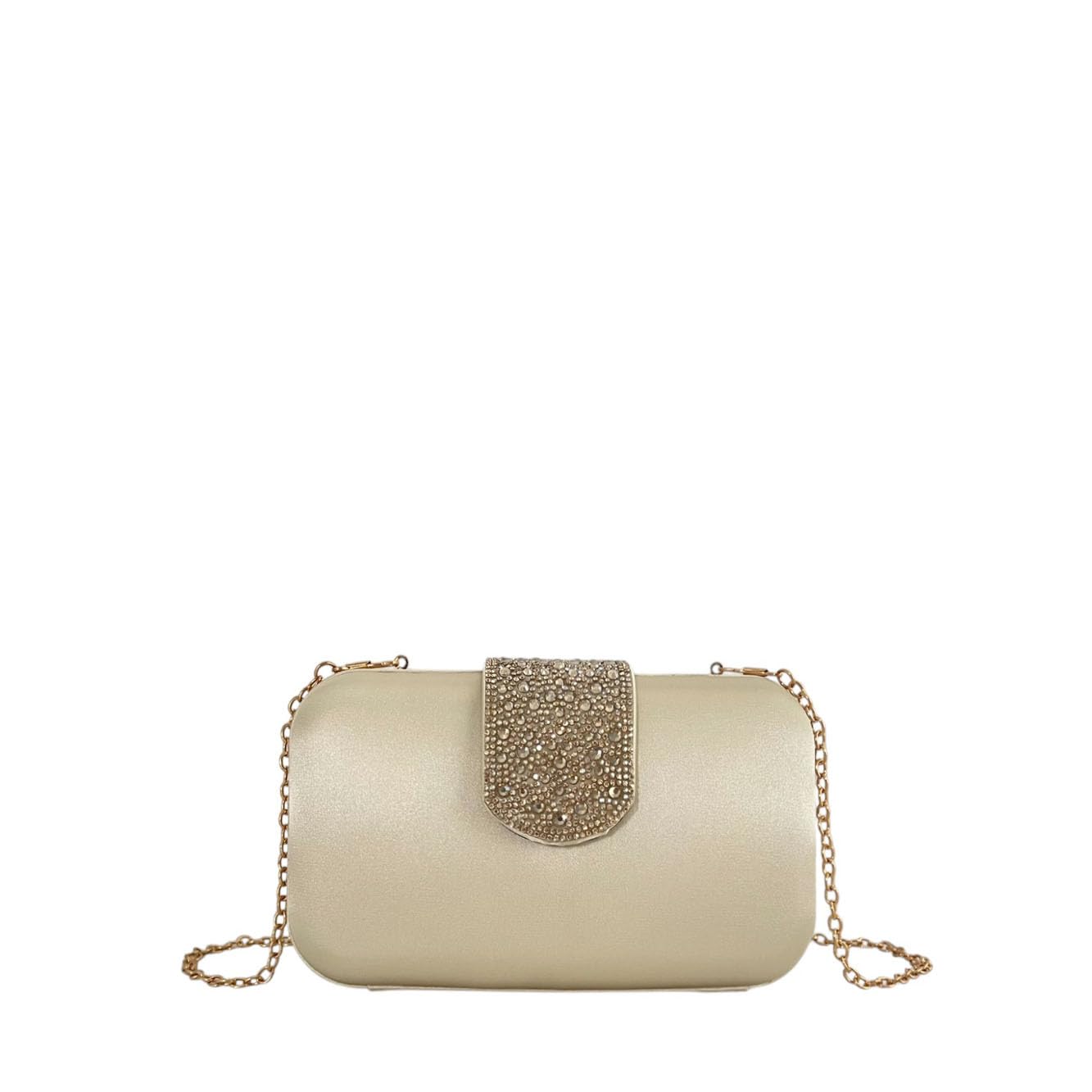 MODELISA - Bolso Clutch De Mano Fiesta Elegante Brillo Cadena De Hombro Boda Evento Ceremonia Para Mujer