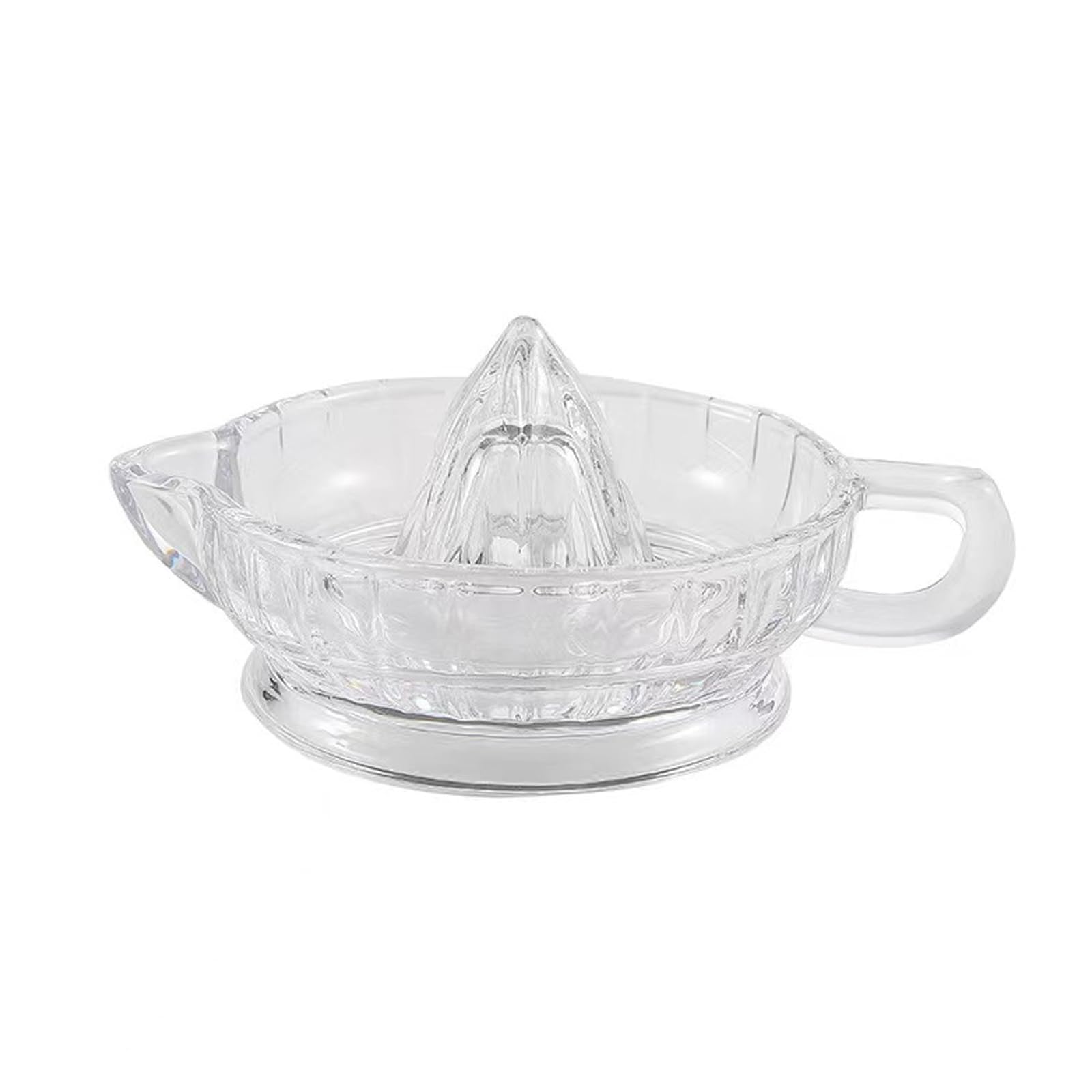 Nucelit Efficient Glass Manual Juices Extractions Juicer Handheld Squeezer Fruit Press Bowl for Lemon Lime Easy to Clean Handheld Lemon Press Bowl