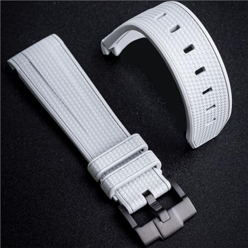 Bracelet Seamaster 300 caoutchouc rouge GUMMMY premium 20mm à bout incurvé pour montre homme - 6