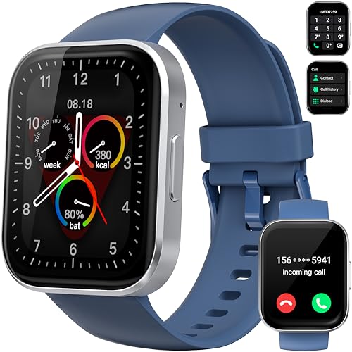 OUKITEL Reloj Inteligente Hombre Mujer, 1.91'HD Smartwatch Con Notificaciones de mensajes y llamadas Bluetooth,140+ Modos Deportivos IP68 impermeable,Monitor de Ritmo Cardíaco y Sueño para Android iOS