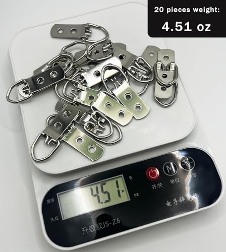 Image of D Ring Picture Hangers, Bulk Steel Small D Rings, Pro Quality D Rings, Picture Hang Solutions for Mirror, Clock, Decoration, Paintings, Artwork Picture