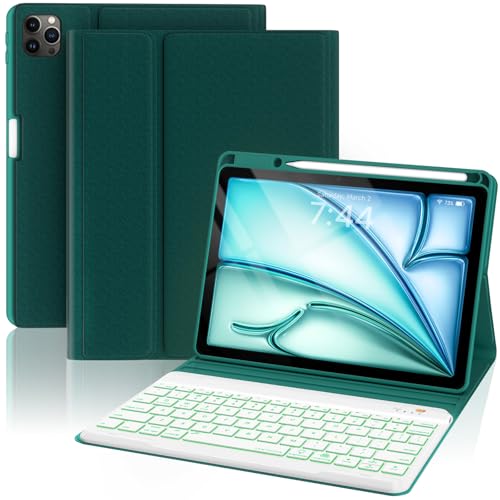 OPAKIT (オパキット) キーボードケース iPad Air 5th/4th Pro 11インチ用 7色 バックライト 取り外し可能 ワイヤレスキーボードケース ペンシルホルダー付き スタンドフォリオカバー Gen 2020/2022 Pro 第4世代
