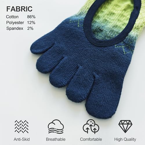 Image of Pilates Socks with Grips for Women - Toe Separators Non-Slip Barre Socks for Yoga, Ballet, Fitness, Dance