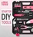 MLKTUULS Electric Screwdriver 58pc Tool Set, Cordless & Rechargeable 3.6V Small Power Screwdriver Home Tool Kit Set with Compact Hand Box, Pink