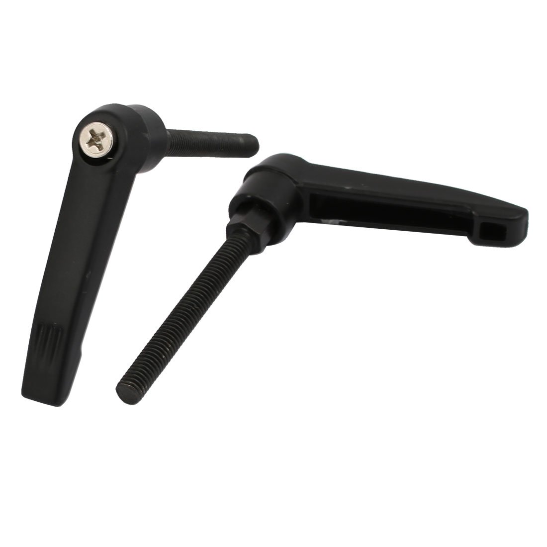 Aexit M6x50mm Threaded Machine tool accessories Adjustable Clamping Lever Handle Machinery Knob Black 2pcs Model:23as482qo446