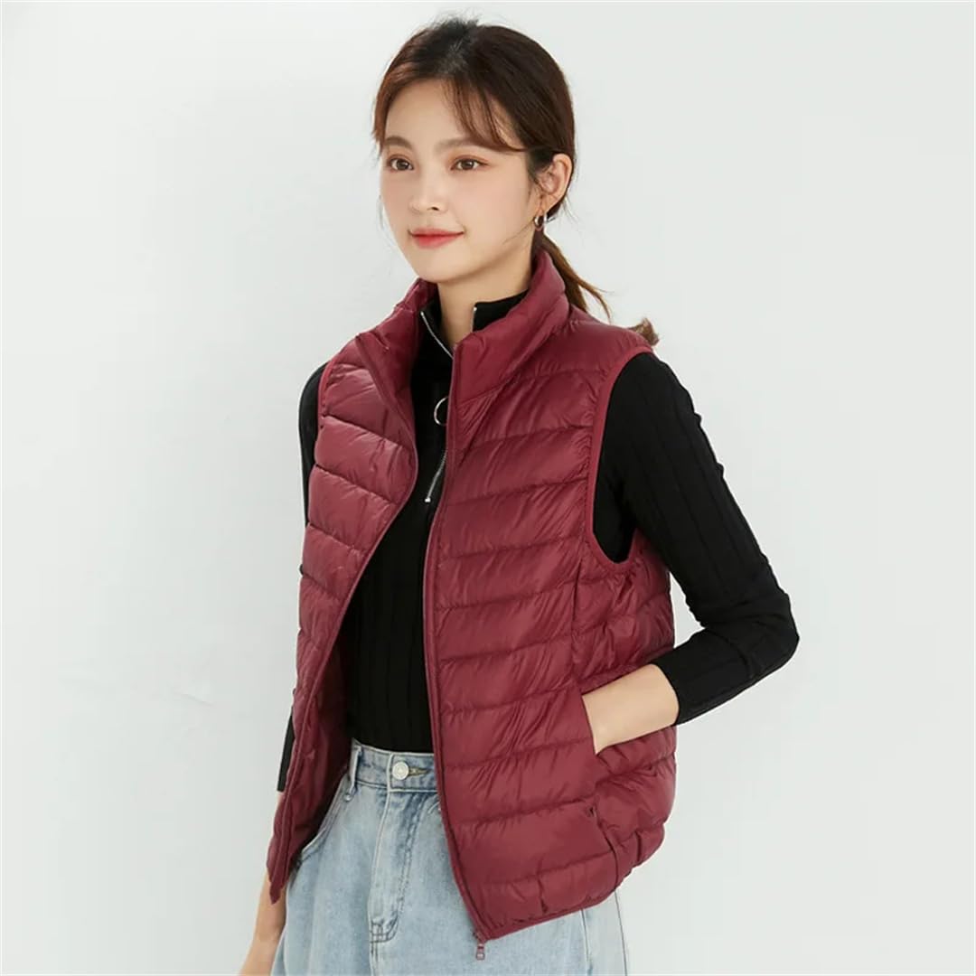 Femmes Gilet Vestes Sans Manches Manteau Bouffant Whitefashion Parka Courte