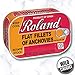 Roland Foods Flat Anchovy Fillets Packed in Olive Oil, Wild Caught from Spain, 28 OZ Can