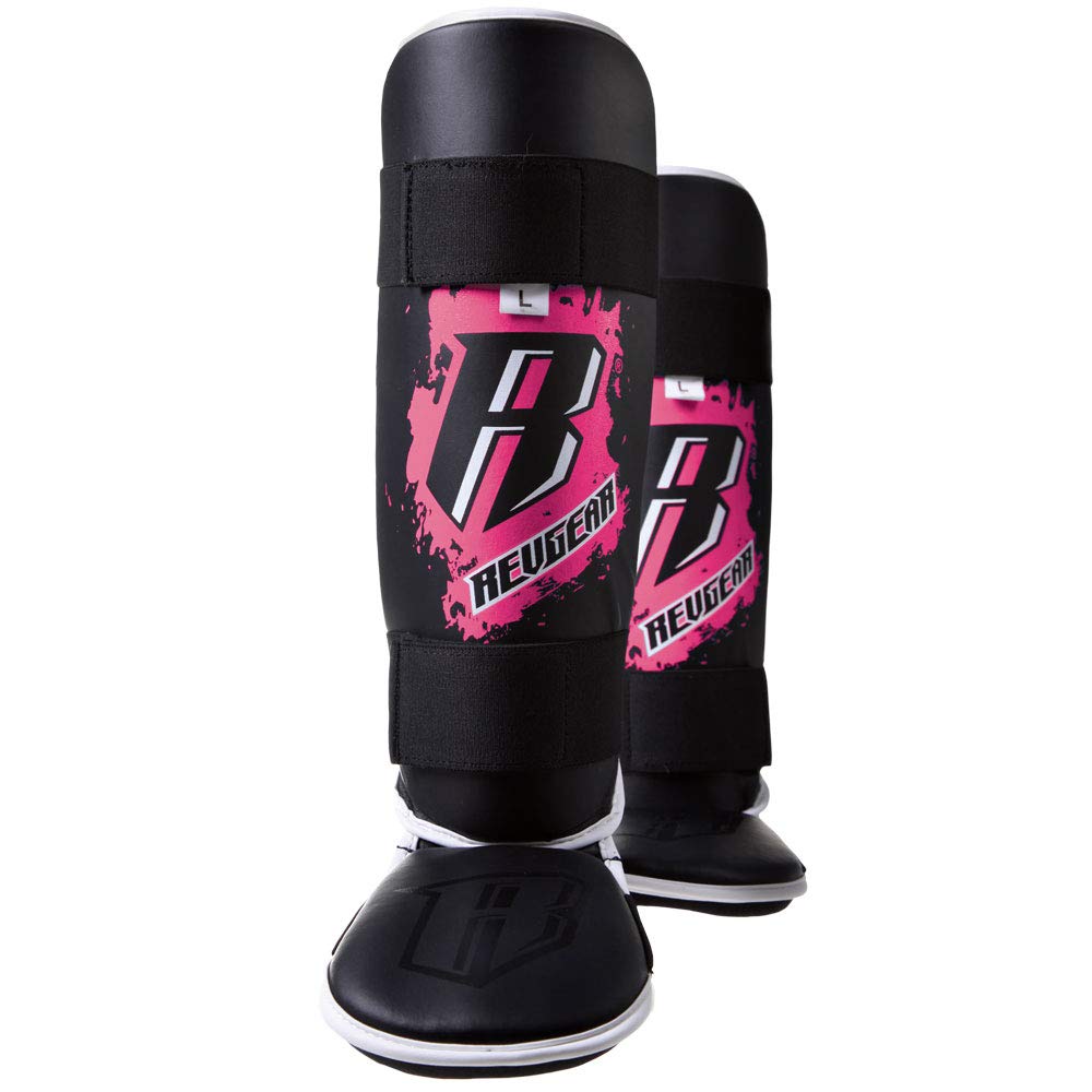 Revgear Kids Combat Series Shin Guards | High Performance Foam Padding | Durable and Lightweight (Pink, Large)