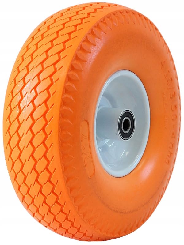 Rueda para carretilla de goma maciza de poliuretano, neumáticos de goma maciza, para carretillas, a prueba de pinchazos, 3, 50, 4 00, rueda de repuesto de 20 mm de diámetro, rueda de goma