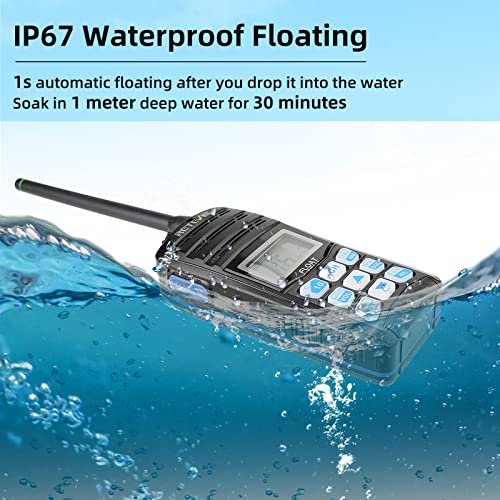 Retevis Rt55 Handheld Marine Radio,Marine Two-Way Radios, Floating Ip67 Submersible Waterproof,Vibration Drainage,Noaa Weather,International,Lcd Screen,Emergency, Ship To Shore Radio For Boats Kayak #TOP1