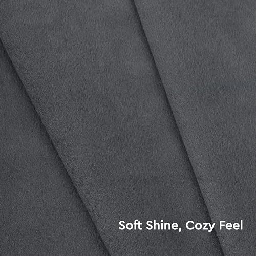 Image of Encasa XO Velvet Throw Pillow Covers 16x16 in (40x40 cm) - Grey - No Inserts, Pack of 2 Cases | Solid Plain Dyed Soft & Smooth, Square Decorative Cushion Covers for Living & Bedroom