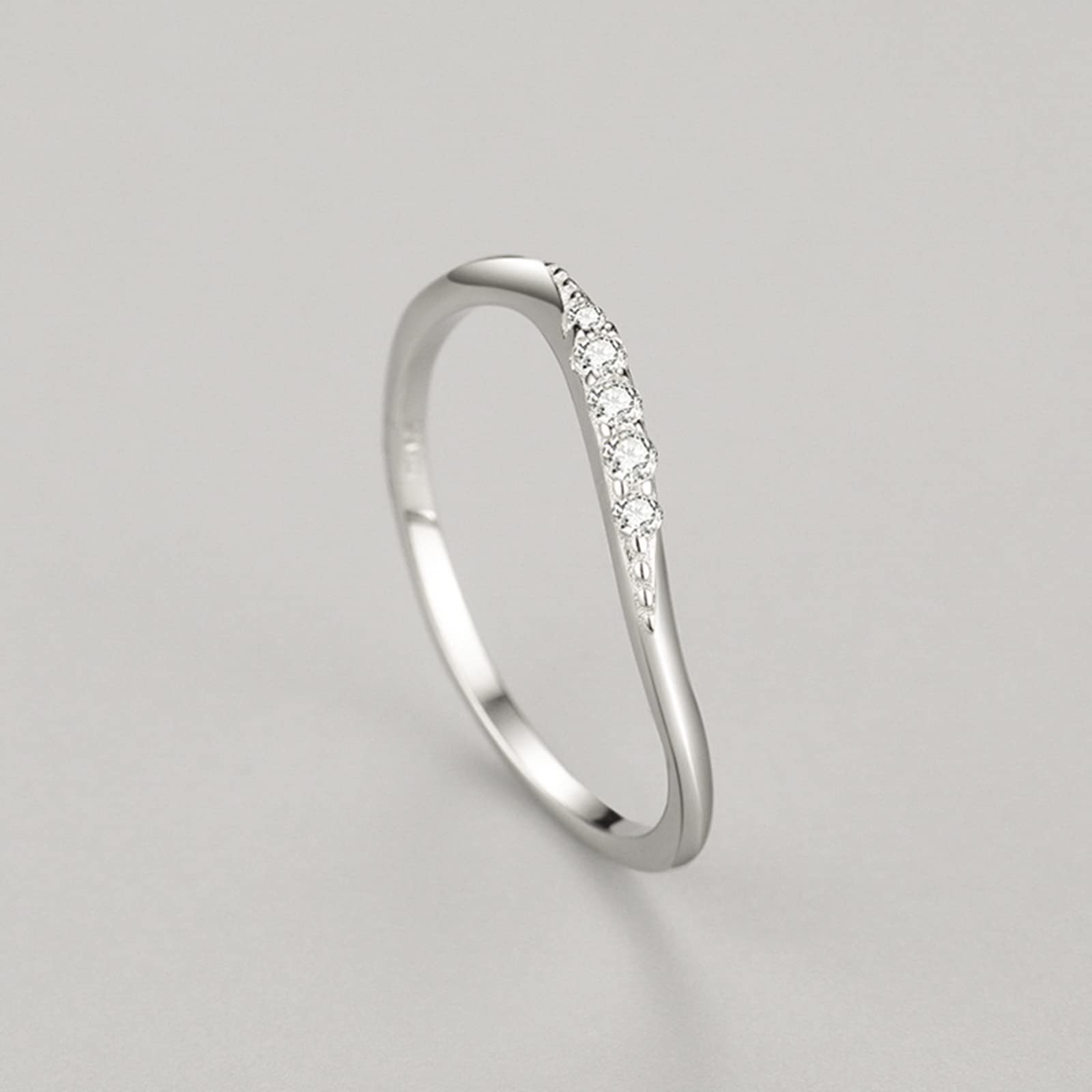 Złote pierścionki 750 dla kobiet, diament, geometryczny pierścionek 750, prawdziwe dla Ciebie, Pt950 i 9K/14K/18K białe złoto, rozmiar 47 (15,0)-65 (20,7)