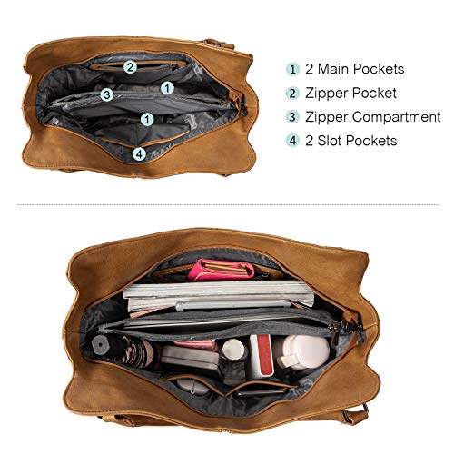 Image of Tote Bag for Women PU Leather Shoulder Bags Fashion Hobo Bags Large Purse and Handbags with Adjustable Shoulder Strap