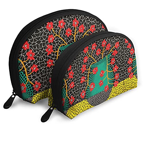 Yayoi Kusama Art 2 pcs Portable Travel Makeup Bag Clutch Pouch Bag Shell Toiletry Bags For Women