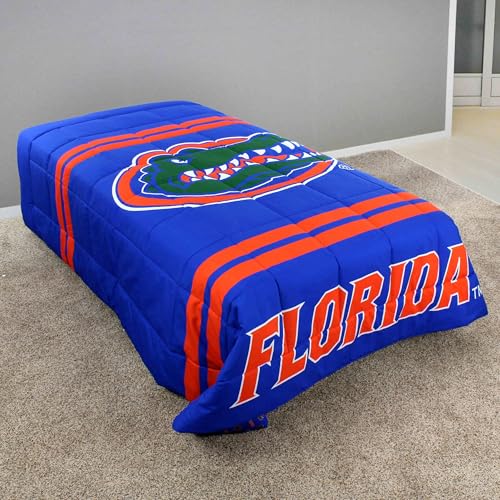 Image of College Covers Everything Comfy Florida Gators Reversible Big Logo Soft and Colorful Comforter, Twin
