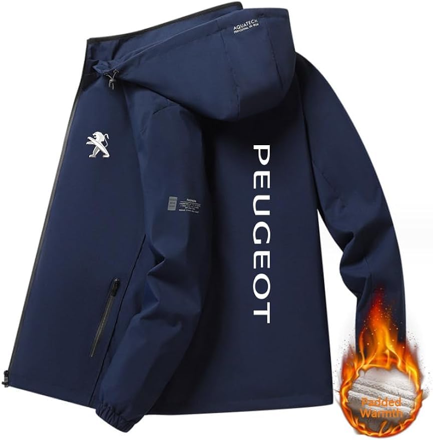 HYFZXWX Gepolsterte Jacken mit Kapuze für Herren/Damen P-eugeot...