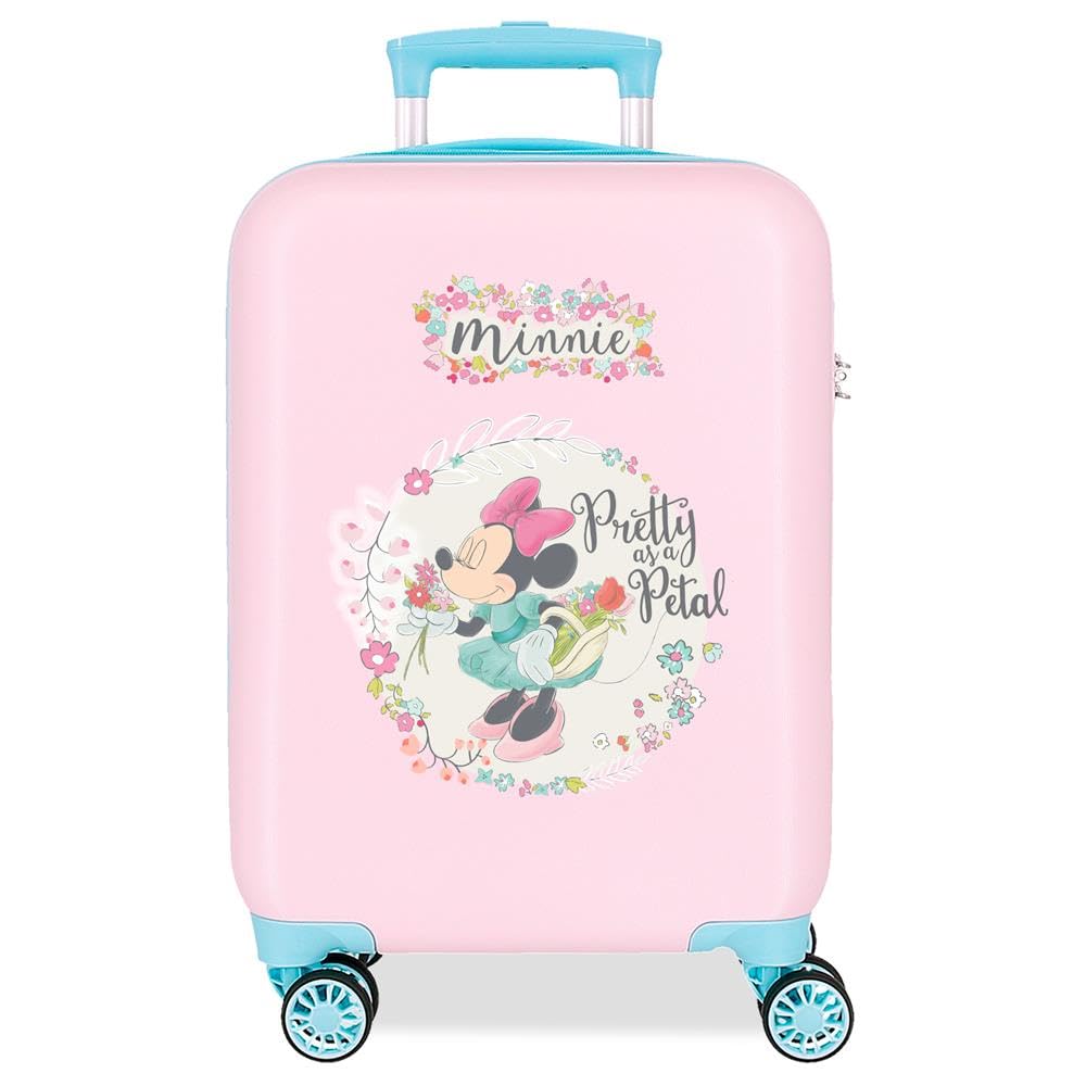 Joumma Disney Minnie Florals Walizka kabinowa różowa 33 x 50 x 20 cm sztywna 2 kg zamek szyfrowy z boku ABS 2 kg 33 l bagaż podręczny, Różowy kolor, Talla única, walizka kabinowa