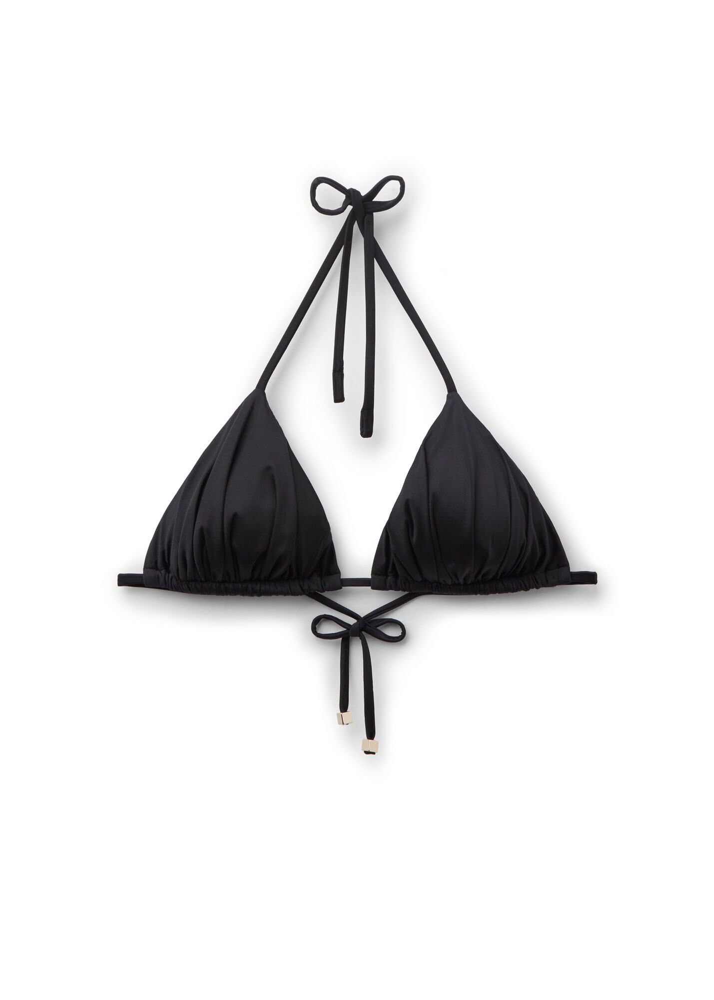 CALZEDONIA Woman's Triangle Swimsuit Top Shiny Satin