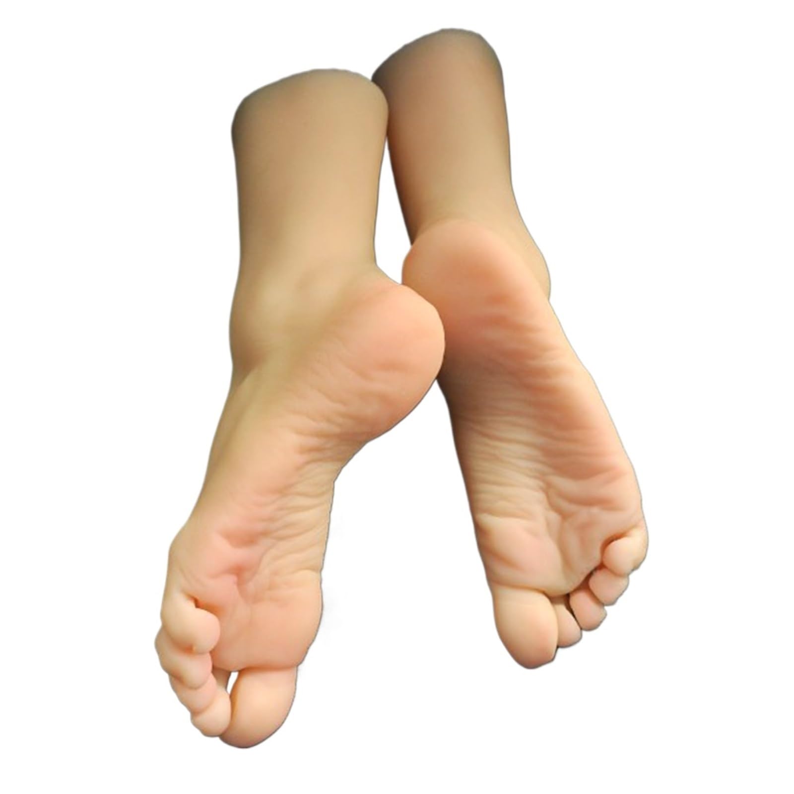Żeński silikonowy model stopy manekin pończochy zmarszczki stopa palec u nogi sztuczne paznokcie 1:1 3815(Wheat Toes No bone,Left foot)