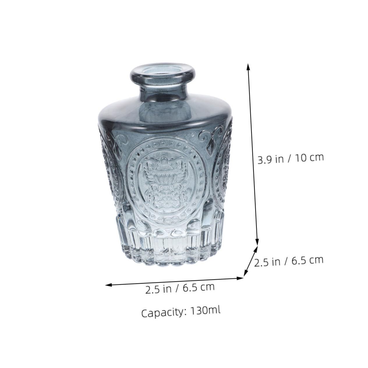 Cabilock Lot de 4 Diffuseurs de Parfum en Verre 130ml pour Maison, Diffusion Homogène des Arômes, Flacons Décoratifs Simples et Élégants pour Table