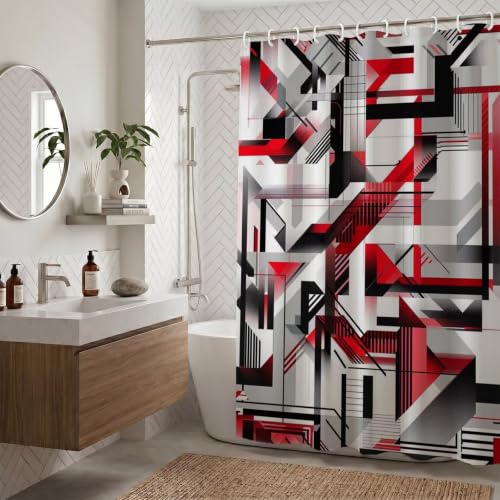 Rideau de douche imperméable en polyester anti-éclaboussures 180x220 cm
