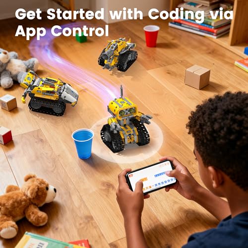5 in 1 STEM RC Robotics Kit, APP & Remote Control Robot Building Kit, DIY Science Kits for Kids Age 8-12, 8 Year Old Boy Birthday Gift - Image 6