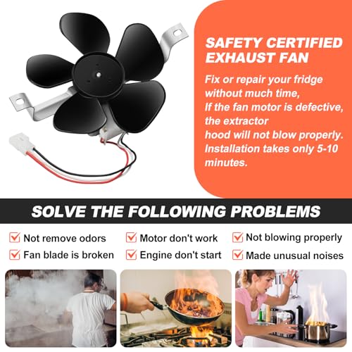 97012248 Range Hood Fan Motor Assembly, 8.625" W x 6.5" H, 2-Speed, 120V, Compatible with Broan 40000, 42000, 42000-K