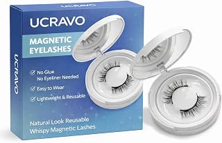 UCRAVO Magnetic Eyelashes for Women Natural Look Reusable Wispy Magnetic Lashes No Glue No Eyeliner Needed – Lightweight I... Price In India