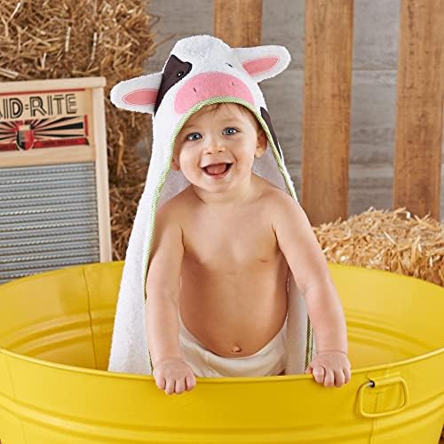 Baby Aspen "Utterly Adorable Cow Hooded Towel/Baby Robe, 0-9 Months
