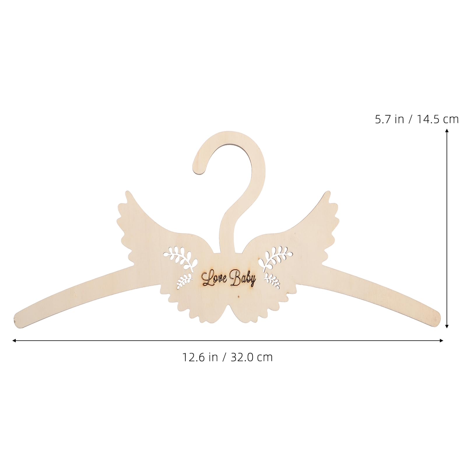 SUPVOX Wooden Hanger with Unique Angel Wings Design Decorative Clothes Hangers for Room Decor Charming and Creative Closet Organizer Handmade Craftsmanship