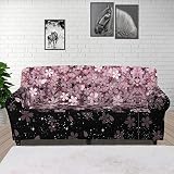 Dreaweet Cherry Blossom Print Slipcover Sofa Cover for Living Room Bedroom, Floral Furniture Protect