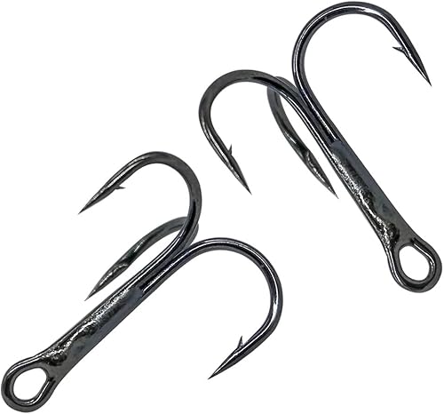 Miniatura 5 de UperUper Kit de ganchos agudos de pesca rojos, ganchos de acero de alto carbono, fuerte y afilado, curva redonda para señuelos, cebos, agua salada,