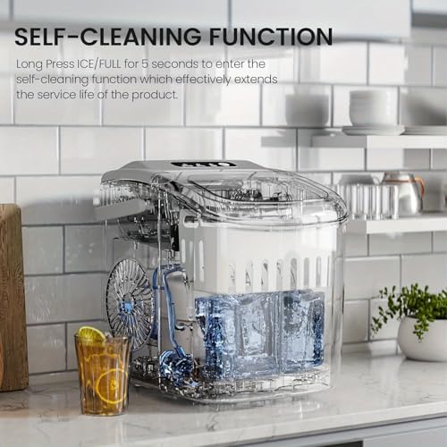 Máquina de hielo portátil para encimera, 26 lbs/día miniatura 6