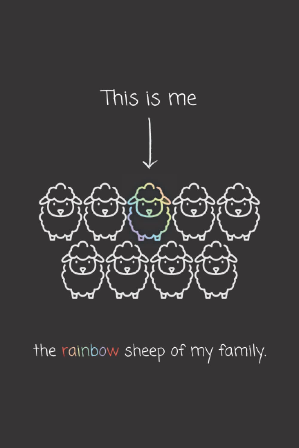 Rainbow Sheep of the Family Pride Flag Colours A5 Notebook (6x9 inches): LGBTQIA+
