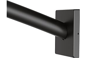 "Moen Triva Matte Black 5-Foot Curved Modern Shower Pole"