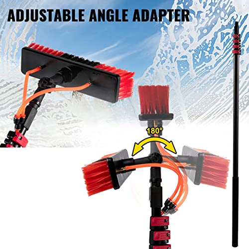 Équipement de nettoyage de vitres et perche extensible alimentée en eau