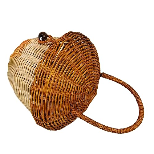 Panier à main rotin tissé pour rangement portable fille garçon et accessoire photo