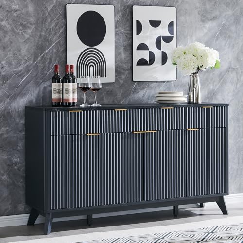 T4TREAM Large Buffet Sideboard Cabinet with Storages, 60
