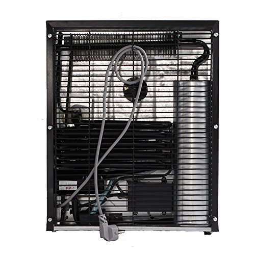 SMETA Mini Fridge No Noise: Absorption Refrigerator 12V/110V Portable for Dorm Office Truck Camper, with Lock, DC AC, 1.0 Cu.Ft, Black - Thumbnail 4