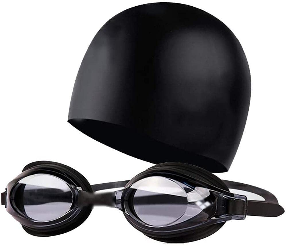 Okulary pływackie Hd Anti-fog Big Box Okulary pływackie Pokrowiec na czepek męski i damski Profesjonalne czepki pływackie i czepki pływackie Dorosłych mężczyzn Dzieci 6-14 Dorosłych kobiet Okulary och