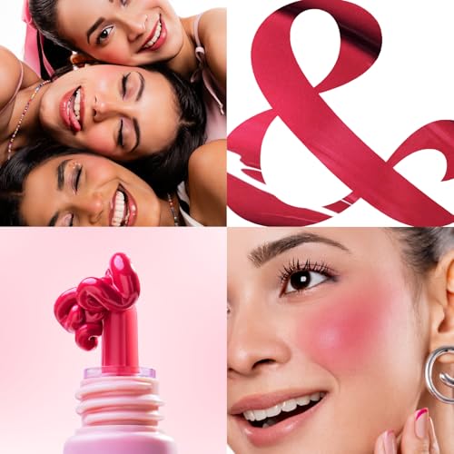 Image of Blue Heaven Pop & Glow Eye & Cheek tint blusher for face makeup, Blush enriched with Rosehip and Coconut oil - Pink Tease, 12ml