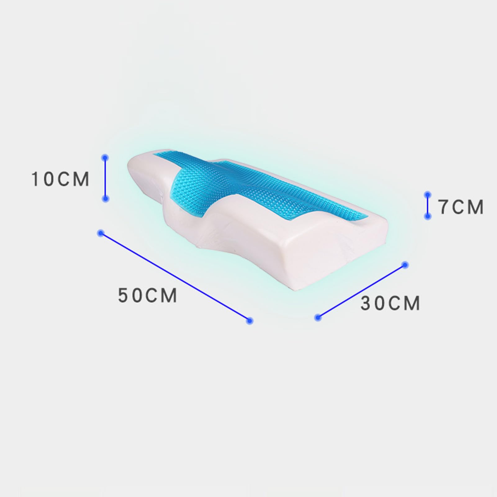 Semme Cuscini Ortopedici Memory Rinfrescanti Cuscini per il Collo in Gel Cuscino Cervicale per Dormire Cuscino di Supporto per il Collo per Chi Dorme Sul Collo e (19,7 x 11,8 pollici)