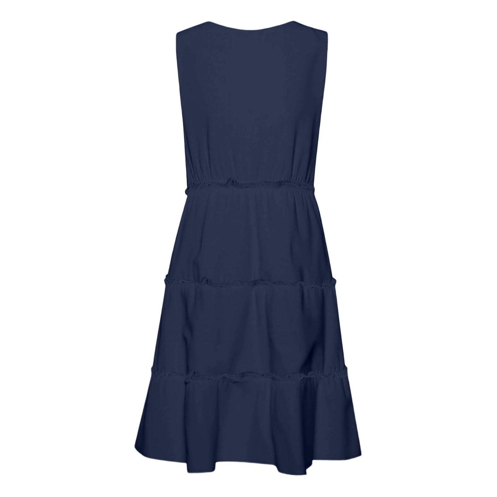 Casualowa sukienka z eleganckimi plisami do codziennego relaksu wygodna zwiewna sukienka midi na lato
